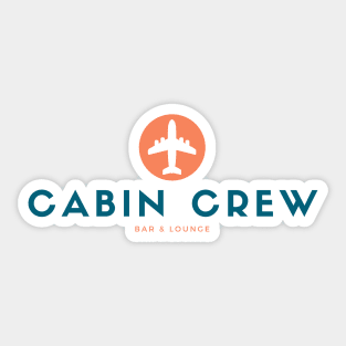 Retro Vintage Cabin Crew Lounge Bar Sticker